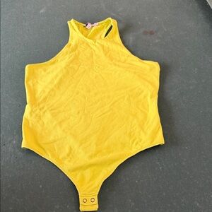 Express Vibrant Yellow Women's Swim Bodysuit.  CAJA. 1 B